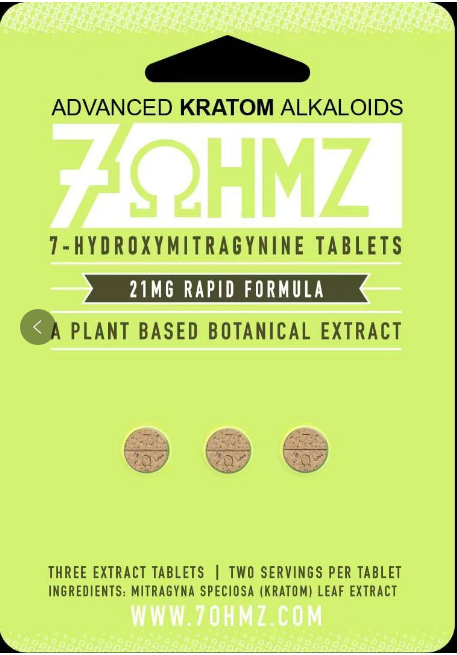 Advanced Kratom Alkaloids 7-Hyroxymitragynine 21mg Rapid Formula