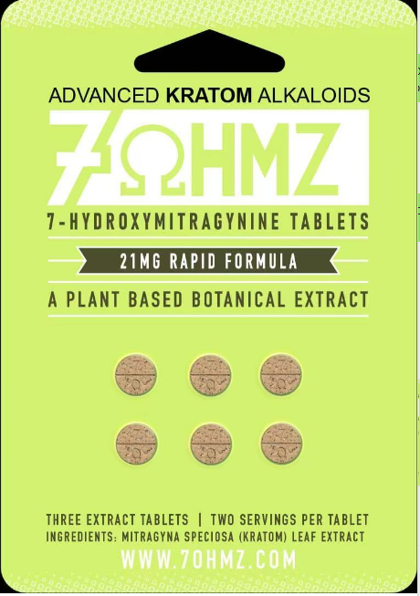 Advanced Kratom Alkaloids 7-Hyroxymitragynine 21mg Rapid Formula