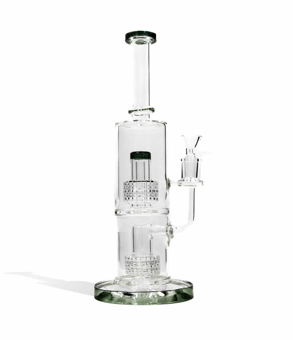 10 Inch Water Pipe with Double Showerhead Perc and 14mm Funnel Bowl