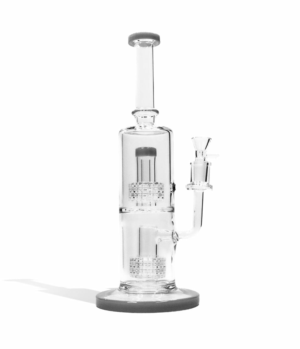 10 Inch Water Pipe with Double Showerhead Perc and 14mm Funnel Bowl