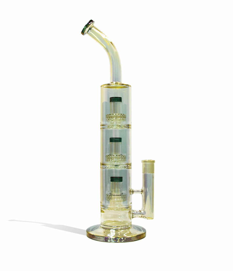 18 inch Electro Plated Triple Perc Water Pipe