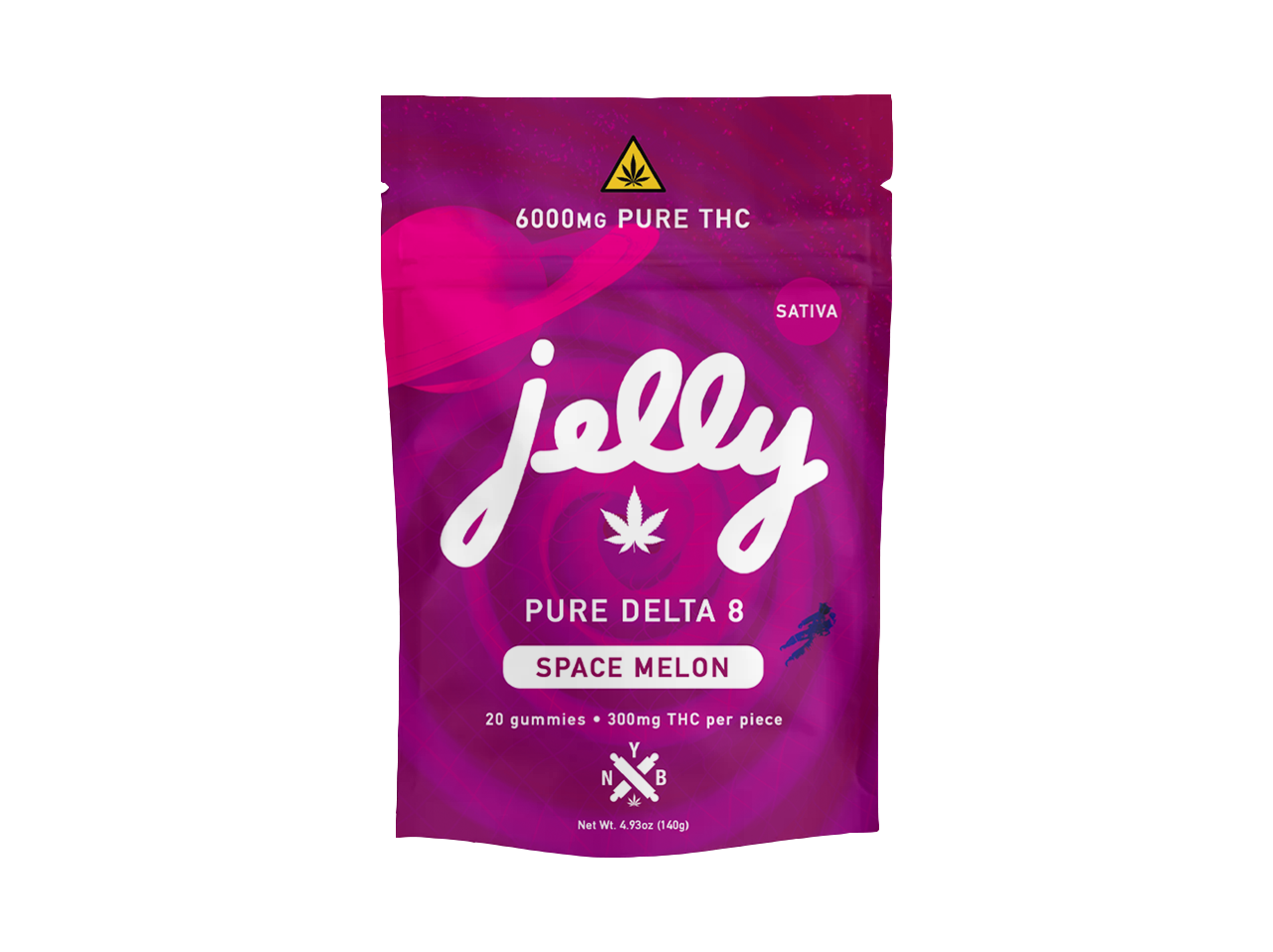 Jelly D8 Space Series 6,000mg Gummy Bag