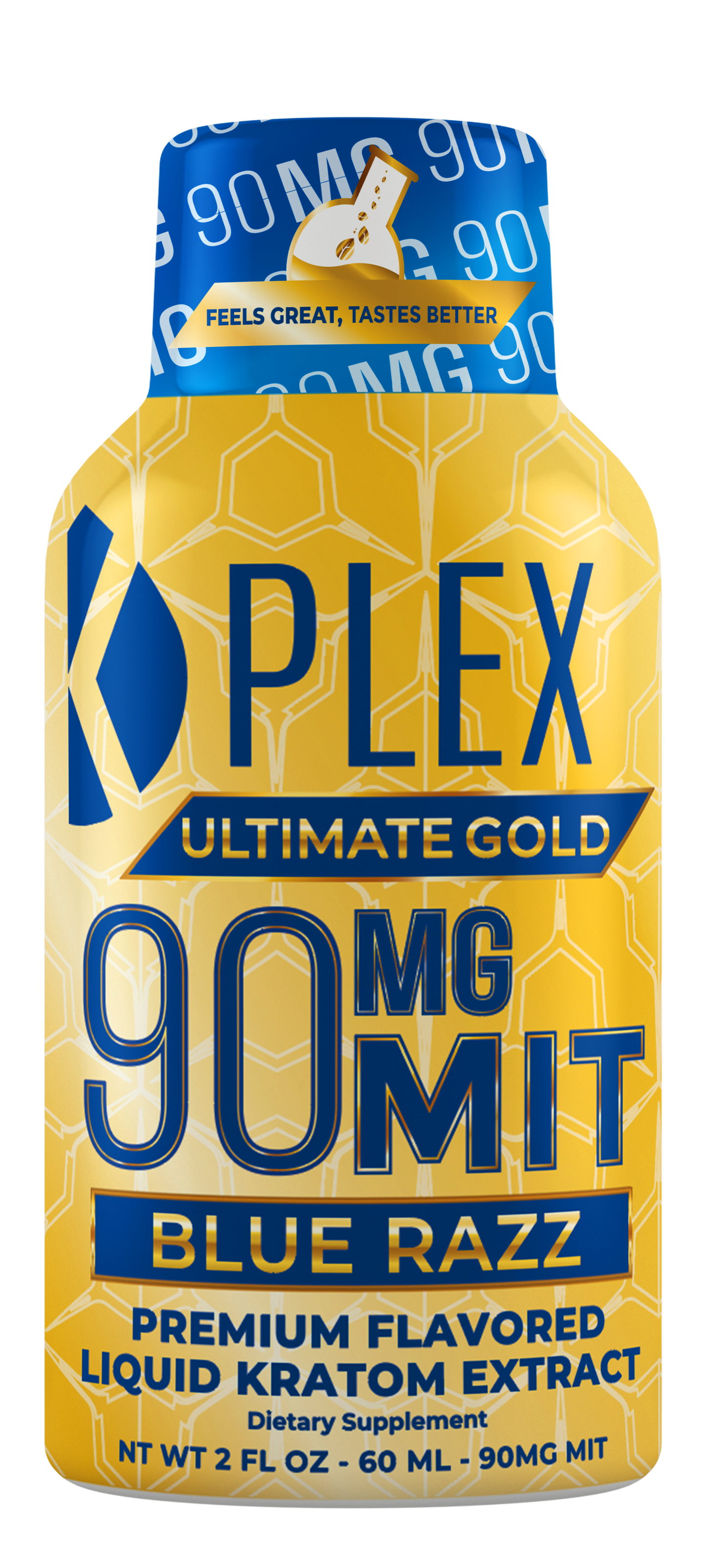 90MG MIT K-Plex Ultimate Gold Strawberry Kratom Extract Shot