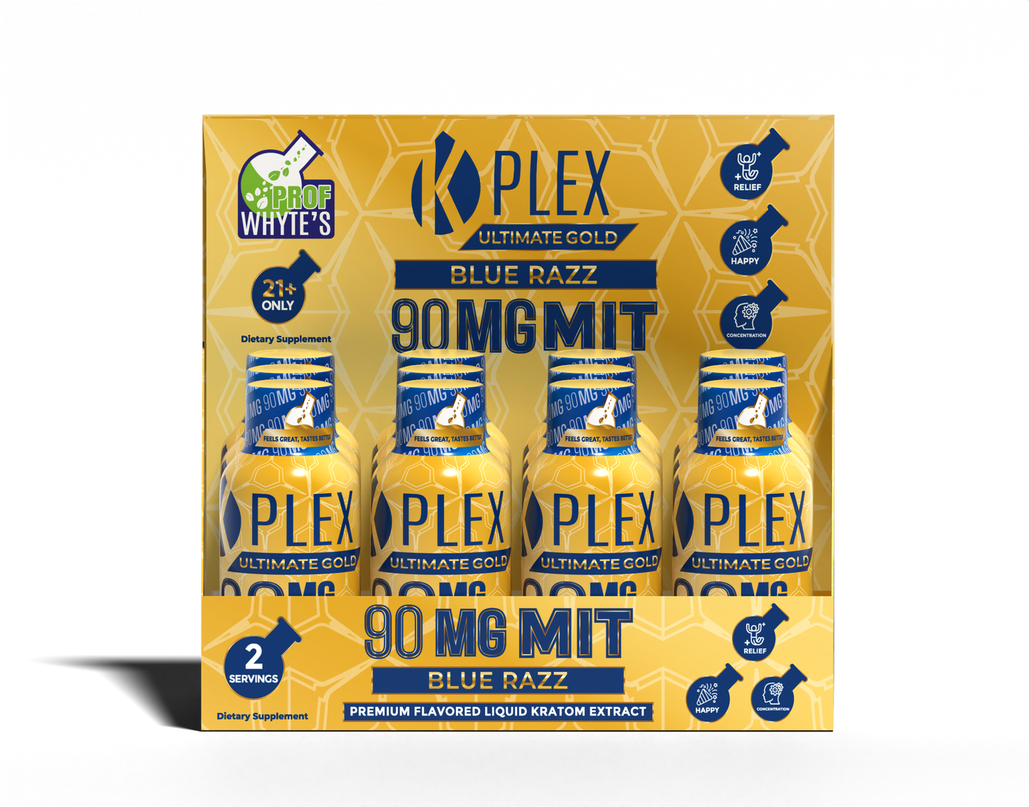 90MG MIT K-Plex Ultimate Gold Strawberry Kratom Extract Shot