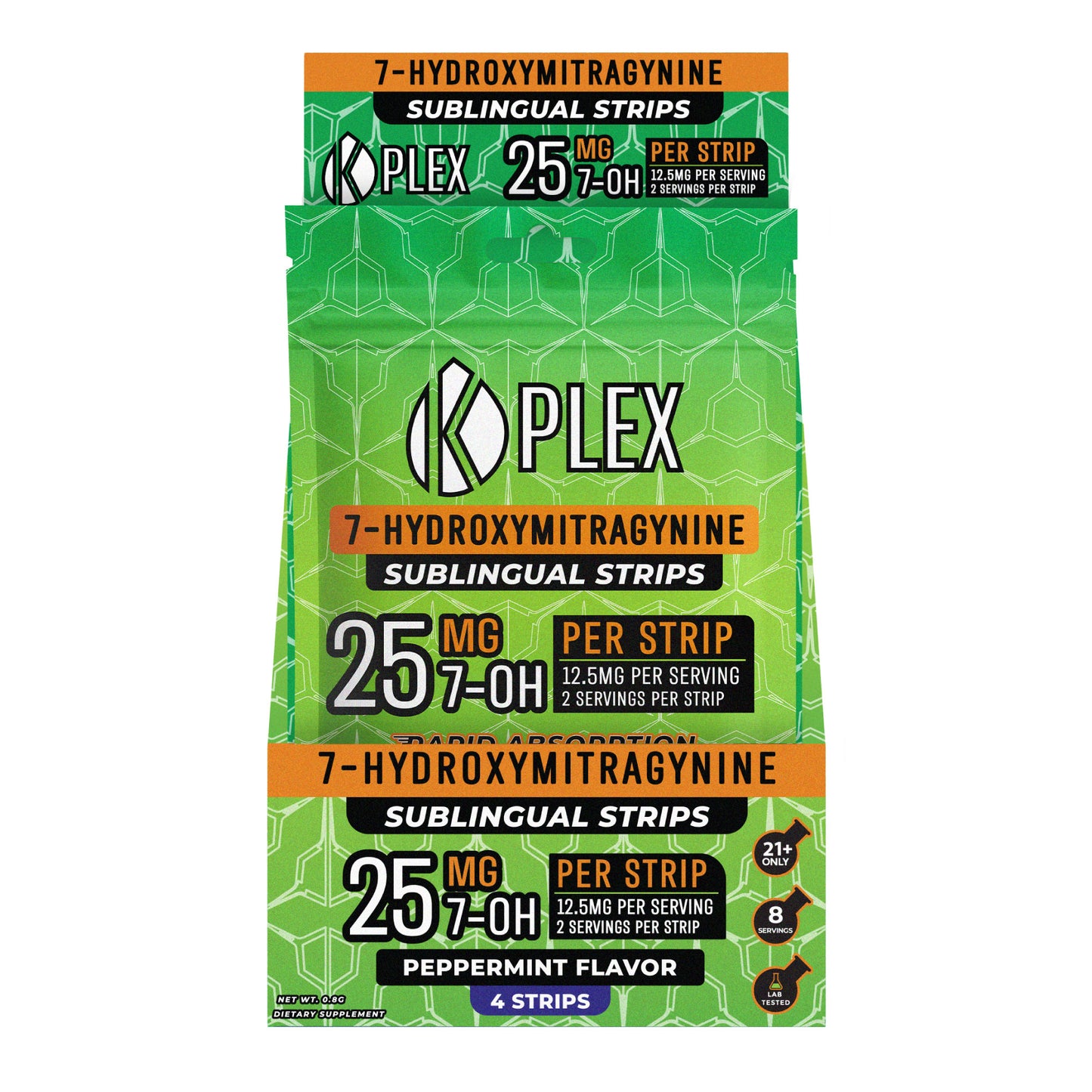 25MG K-Plex Advanced Kratom Sublingual Strips (4 Strips)