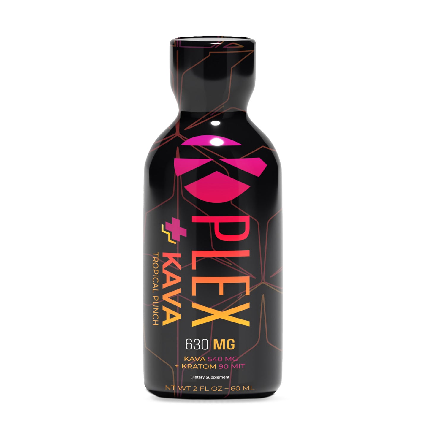 630MG Kava+Kratom K-Plex Tropical Punch Kratom Extract Shot