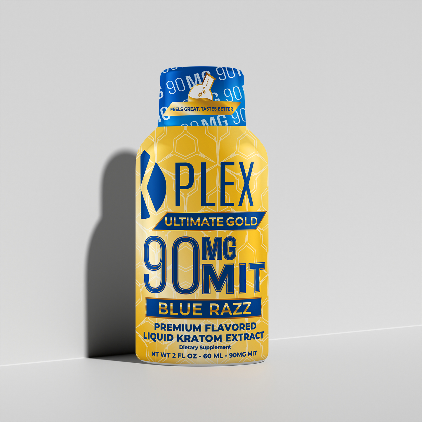 90MG MIT K-Plex Ultimate Gold Strawberry Kratom Extract Shot