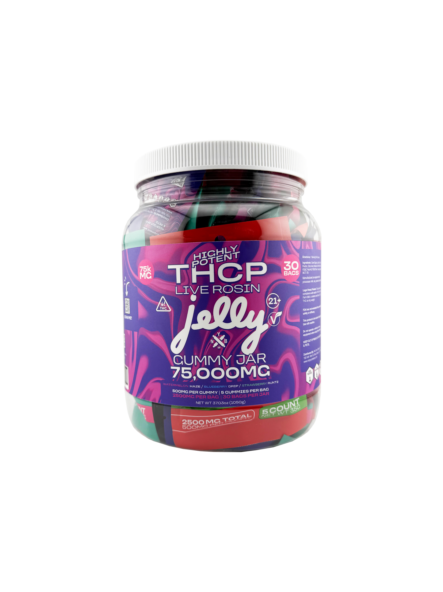Jelly THCP 75,000mg Gummy To-Go Jar