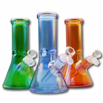 8" 7mm Transparent Colors Electroplated Beaker