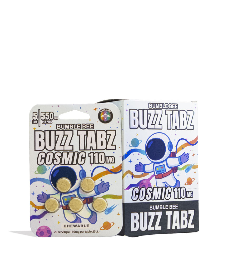 Bumble Bee Buzz Tabs 7-OH Chewables Cosmic 110mg, 5ct, 6pk Front View on White Background