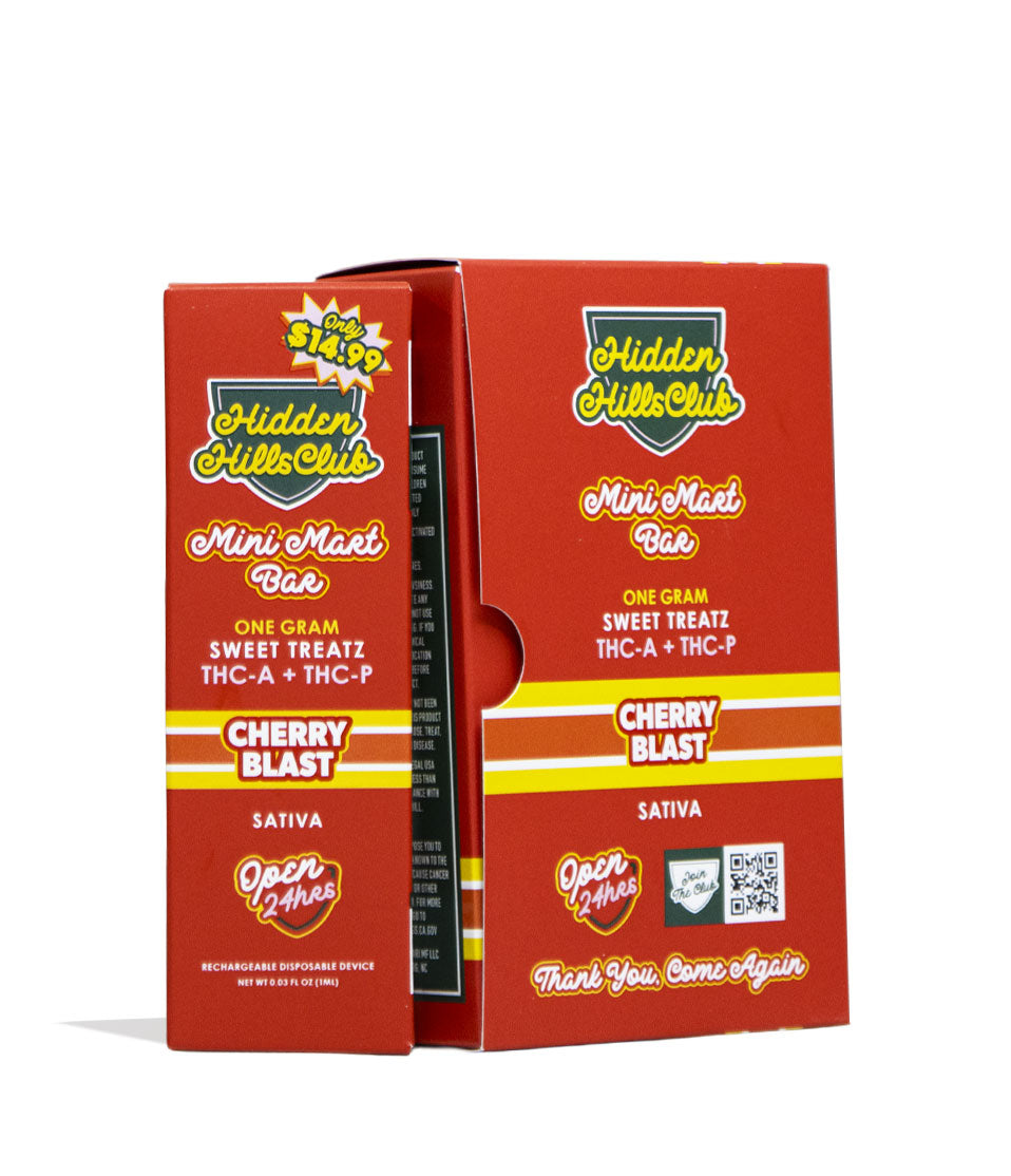 Cherry Blast Hidden Hills Mini Mart Sweet Treatz 1g THC-A and THC-P Disposable 5pk Front  View on White Background