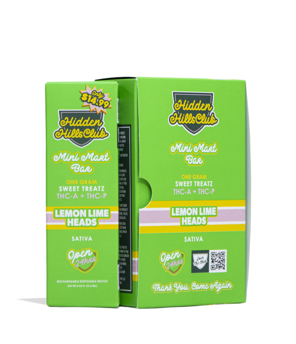 Lemon Lime Heads Hidden Hills Mini Mart Sweet Treatz 1g THC-A and THC-P Disposable 5pk Front  View on White Background