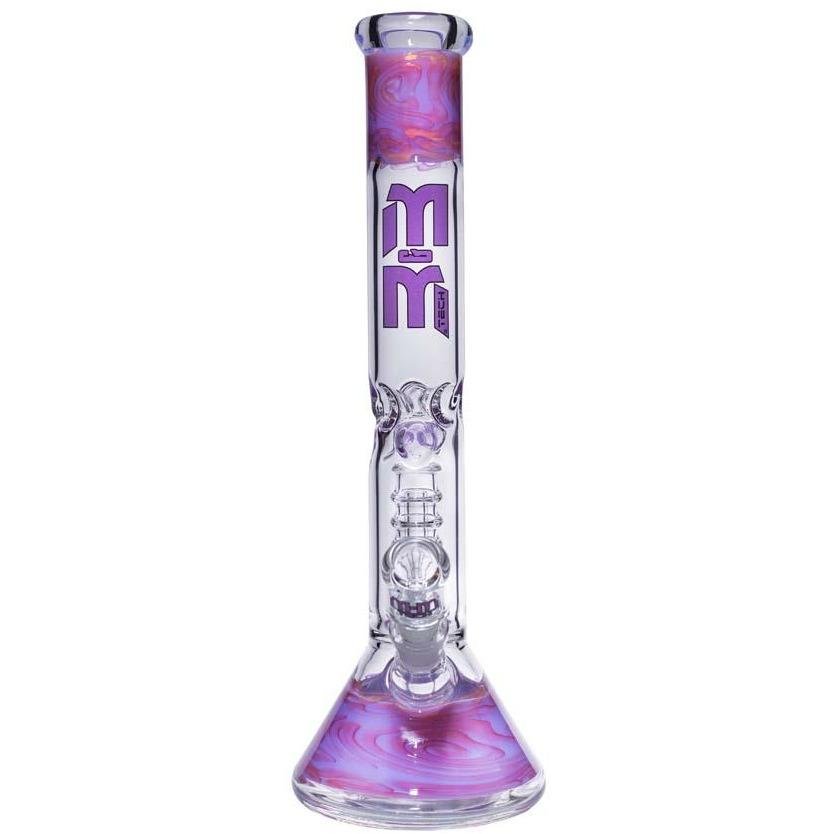 Waterpipe Beaker With Gold Swirl and Percolator by M&M Tech
