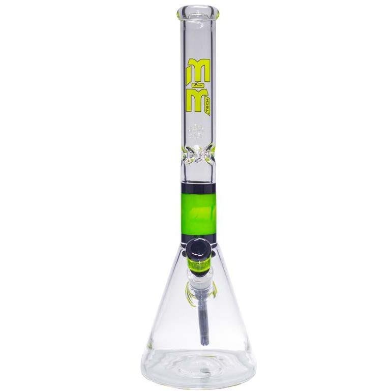 Waterpipe Color Ring Fortress Beaker by M&M Tech - M&M Tech Glass