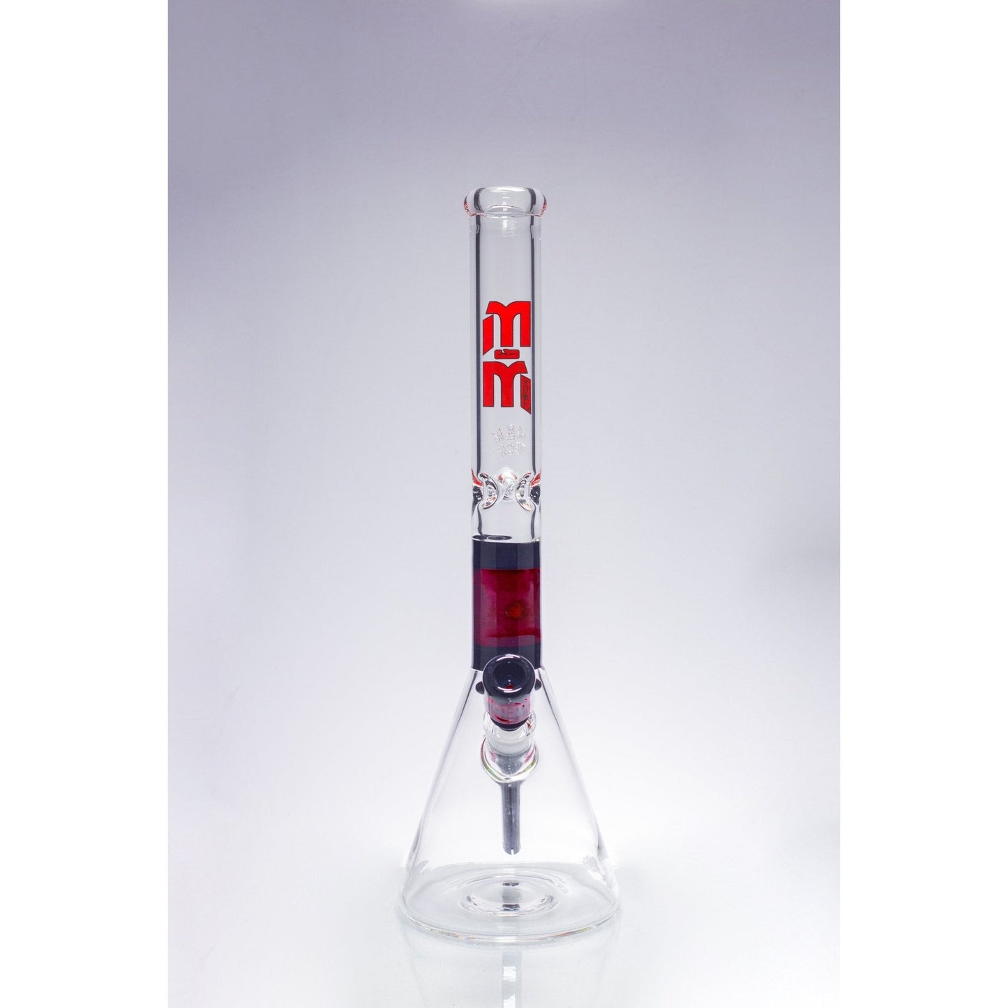 Waterpipe Color Ring Fortress Beaker by M&M Tech - M&M Tech Glass