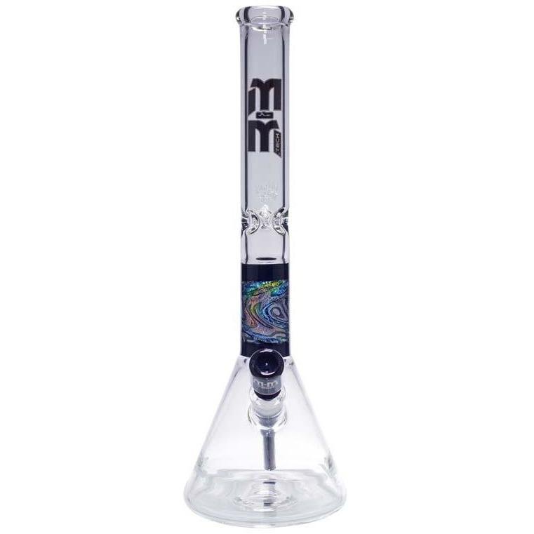 Waterpipe Color Ring Fortress Beaker by M&M Tech - M&M Tech Glass