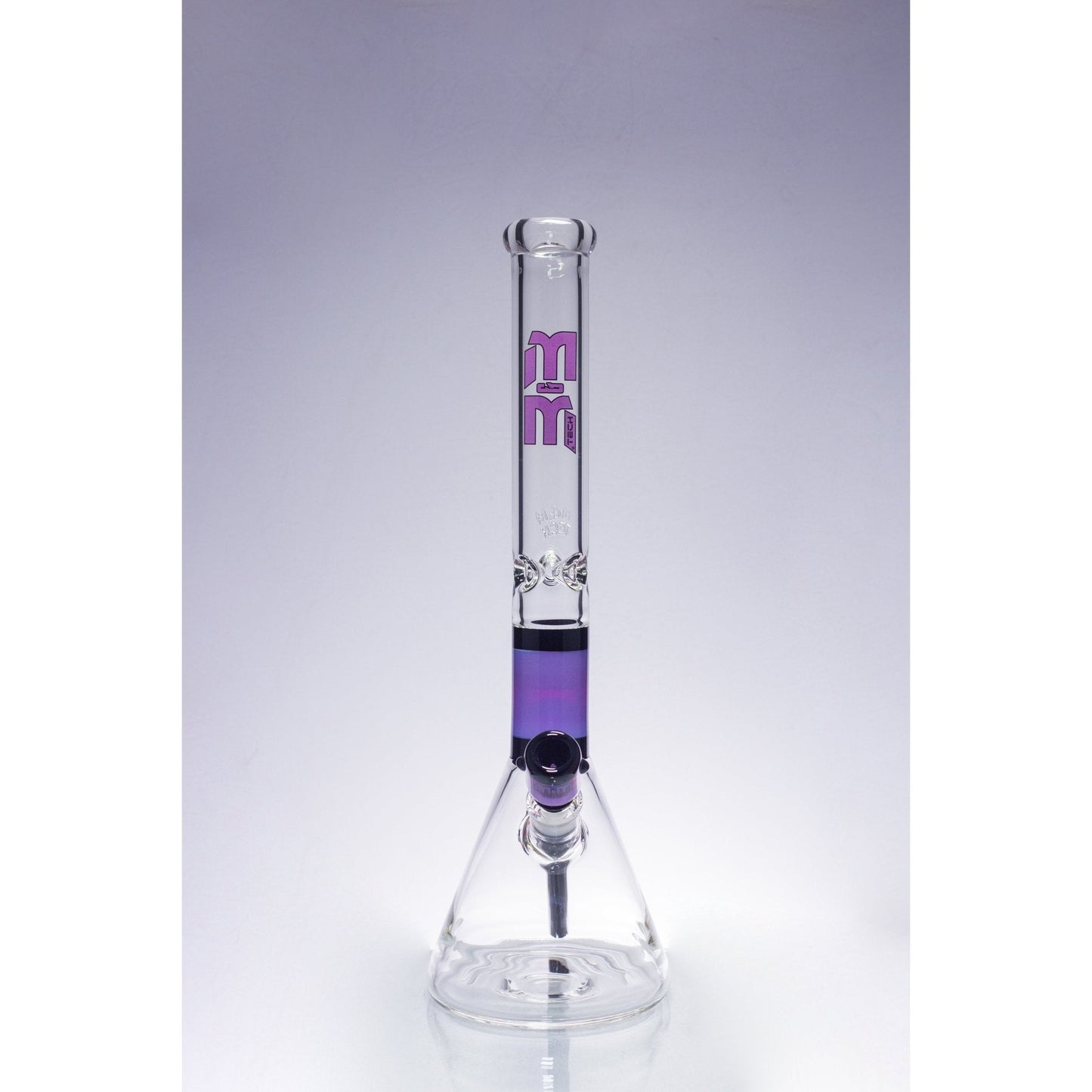 Waterpipe Color Ring Fortress Beaker by M&M Tech - M&M Tech Glass