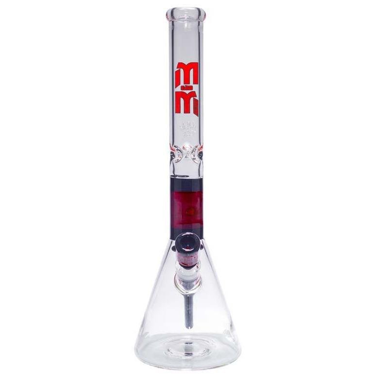 Waterpipe Color Ring Fortress Beaker by M&M Tech - M&M Tech Glass