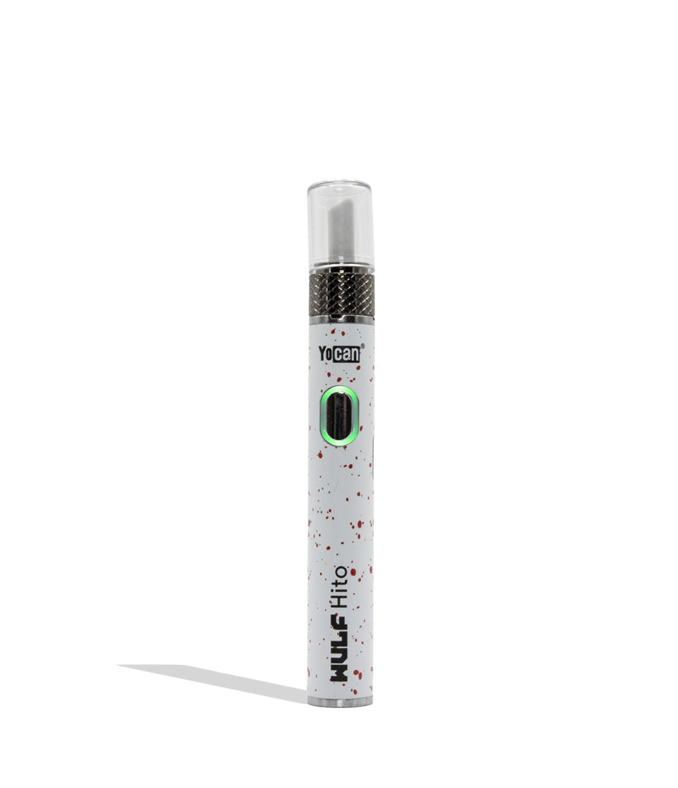 Wulf Mods Hito Knife Kit white red spatter colorway on a white background