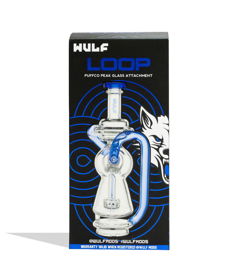 Blue Wulf Mods Loop Puffco Peak Top packaging  on white background