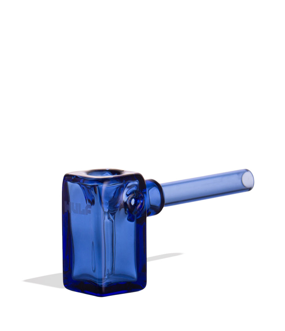 Blue Wulf DRFT bubbler side view on a white background