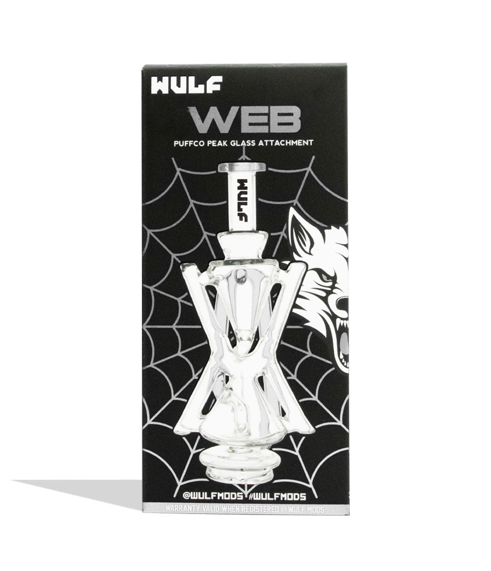 Clear Wulf Mods Web Puffco Peak Top packaging on white background