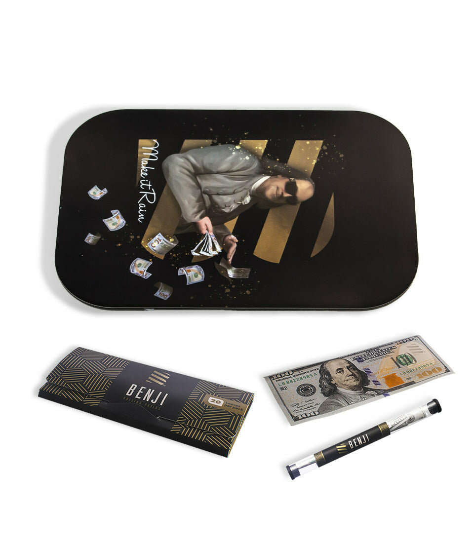 Benji OG Metal Rolling Tray with Magnetic Lid Kit
