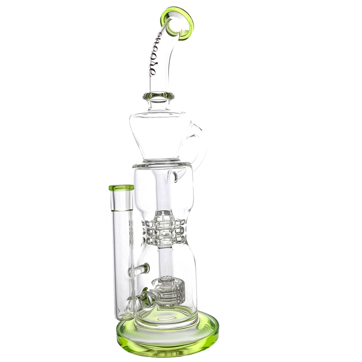 13.8 inch glass recycler water pipe with 14mm