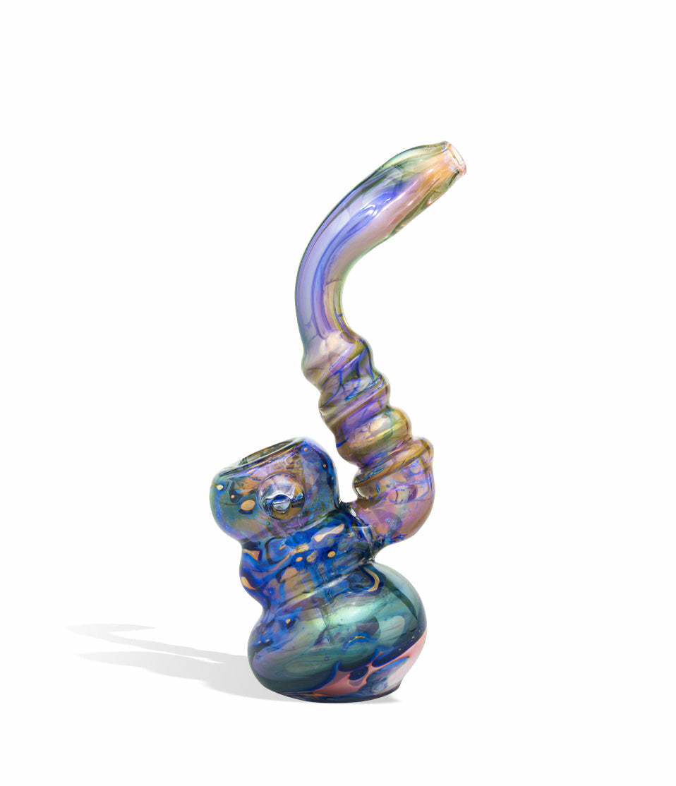 7 inch Double Glass Colored Bubbler