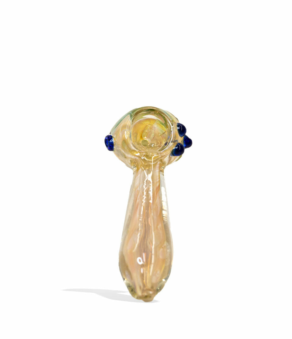 4 inch Gold Fumed Hand Pipe with Marbles