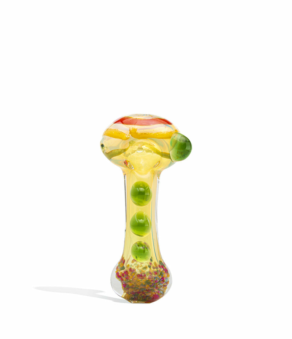 4 inch Hand Pipe with Rasta Marbles