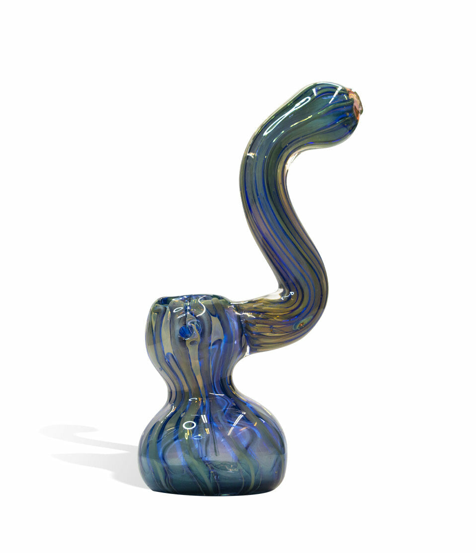 7 inch Gold Fumed Bubbler with Art Design
