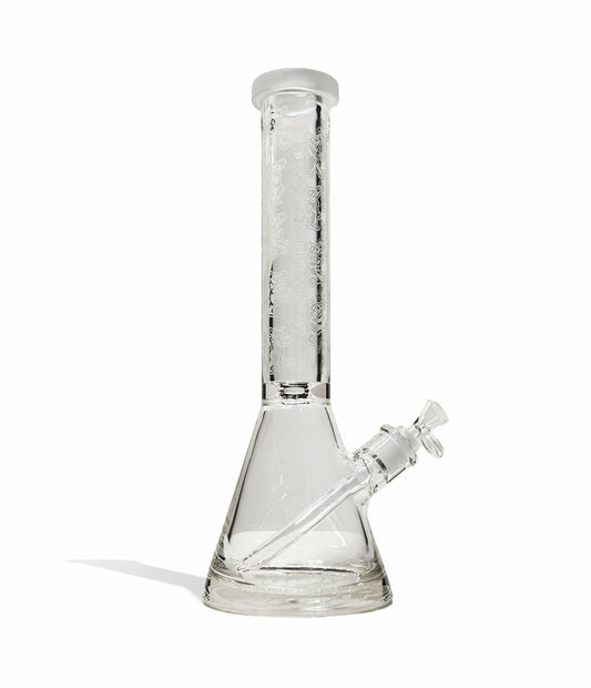 15 inch Etched Water Pipe with Extra Thick Base