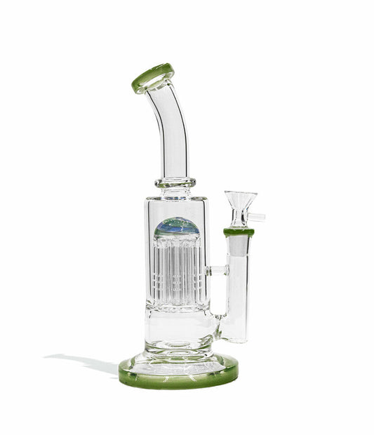 10 Inch Water Pipe with 8 Arm Perc and Bent Mouthpiece