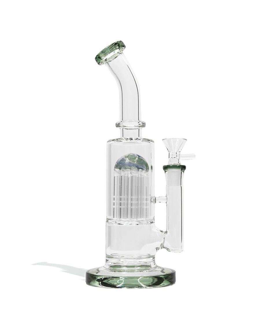 10 Inch Water Pipe with 8 Arm Perc and Bent Mouthpiece