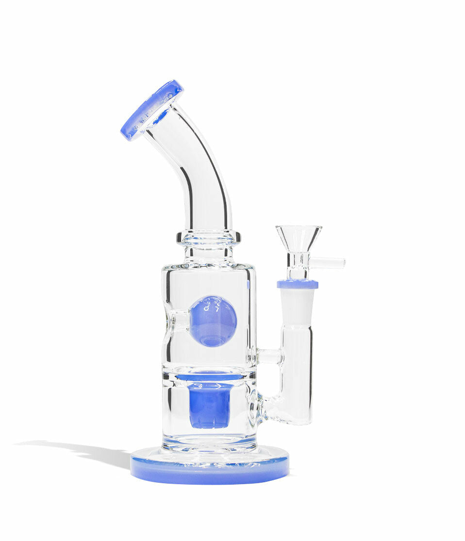 8 Inch Water Pipe with Matching Mouthpiece, Base, and Percs