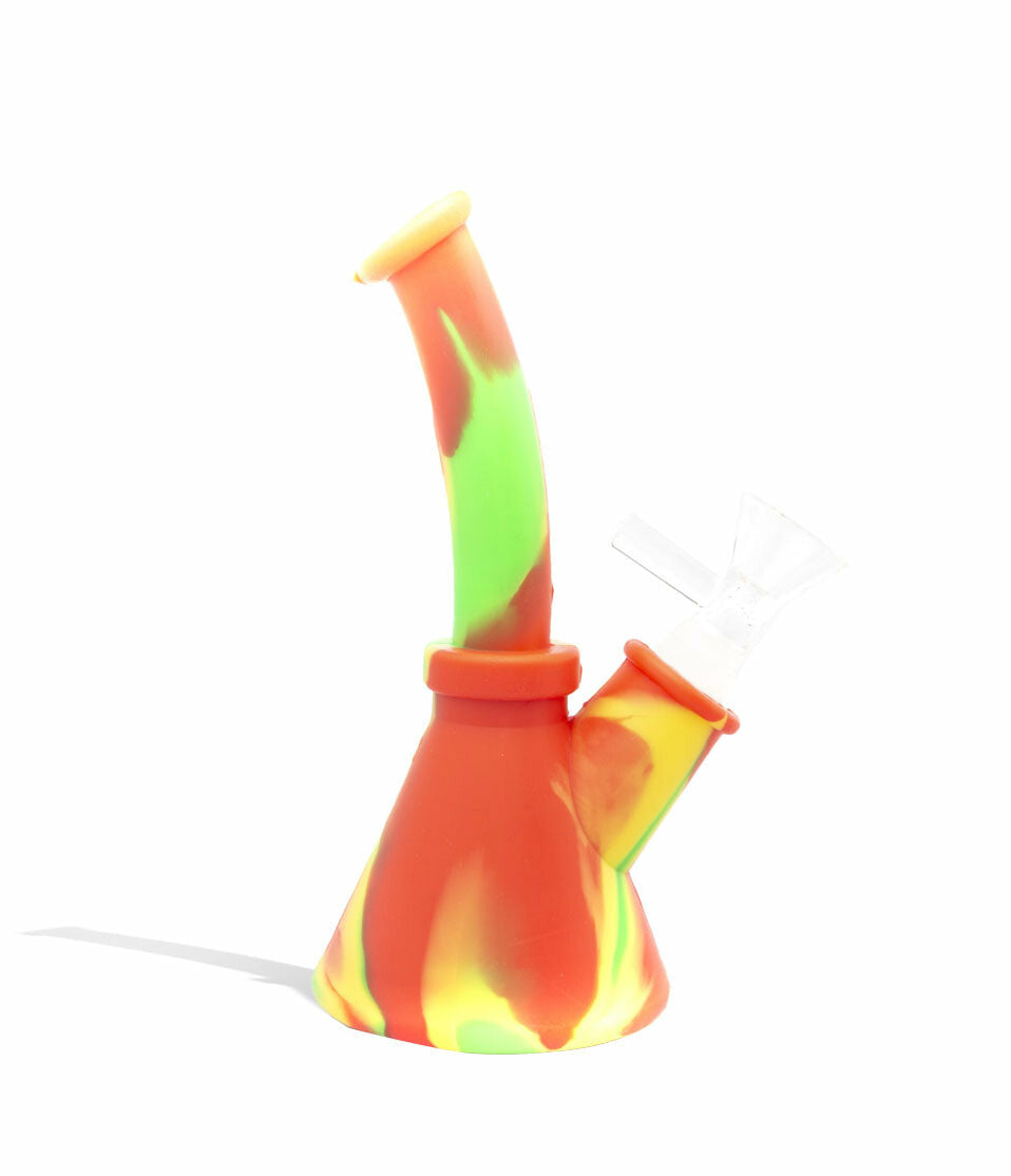 7 inch Silicone Water Pipe w/ Silicone Downstem and Glass Bowl