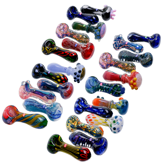 4.5"- 4.75" Assorted Pack of American made 44mm Thick Spoons w/Glow Sticker & Stamped Bottom