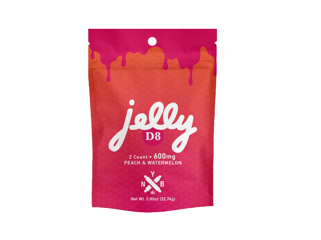 Jelly 18,000mg D8 Gummy Rings-Watermelon Sugar & Georgia Peach