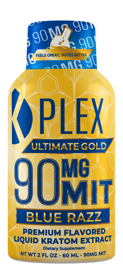 90MG MIT K-Plex Ultimate Gold Strawberry Kratom Extract Shot