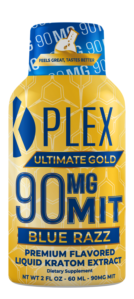 90MG MIT K-Plex Ultimate Gold Strawberry Kratom Extract Shot