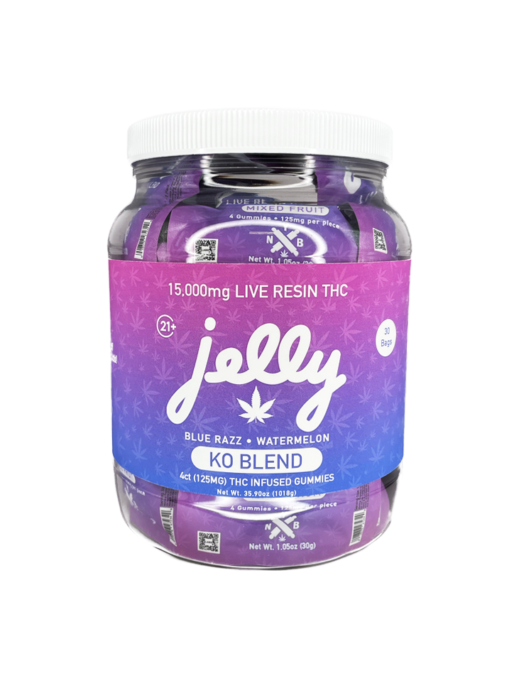 Jelly KO Live Resin Blend 15,000mg Gummy To-Go Jar