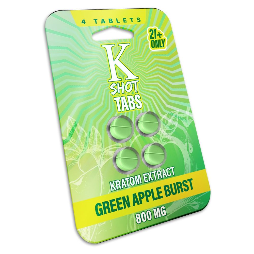 Kshot Tabs - Kratom Tablets - Green Apple Burst