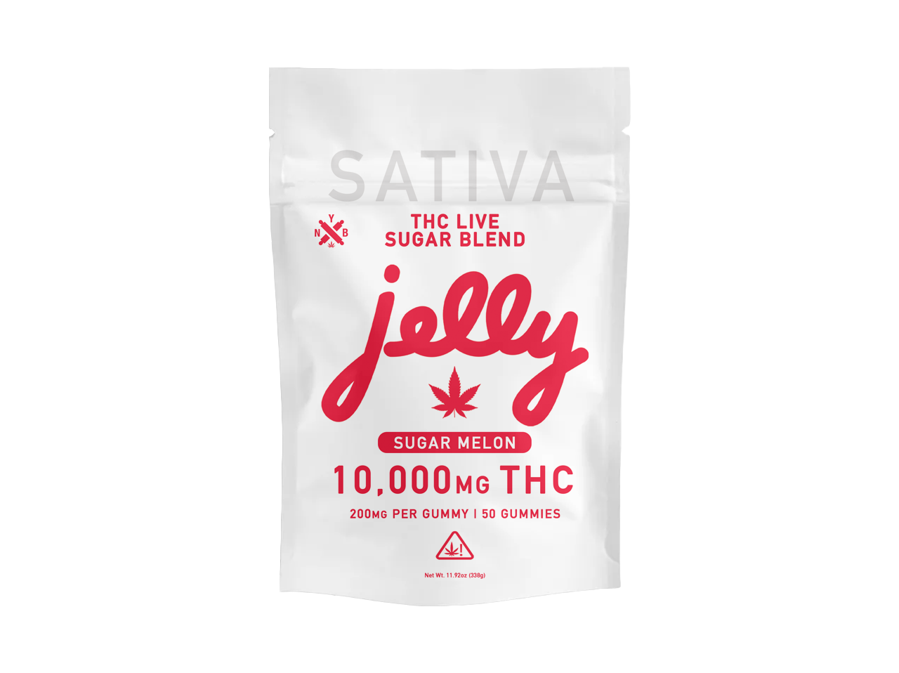 Jelly THC Live Sugar Blend 10,000mg Gummy Bag