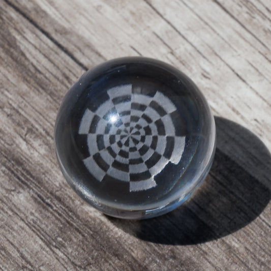 25mm Marble w/ Dart Board Design