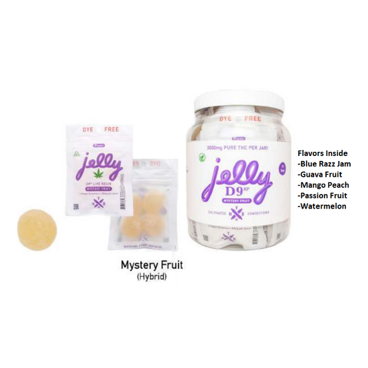 Jelly 3000mg D9 Live Resin Vegan Gummies-Mystery Fruit