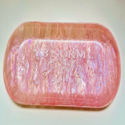 Rolling Tray Oval Lucite