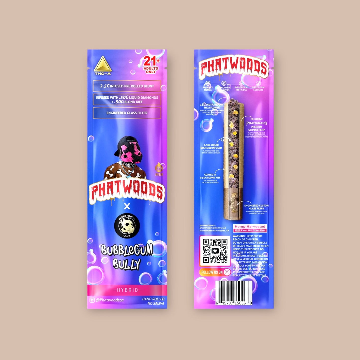 PHATWOODS 3.5Gram THC-A Infused PreRoll Cigars.