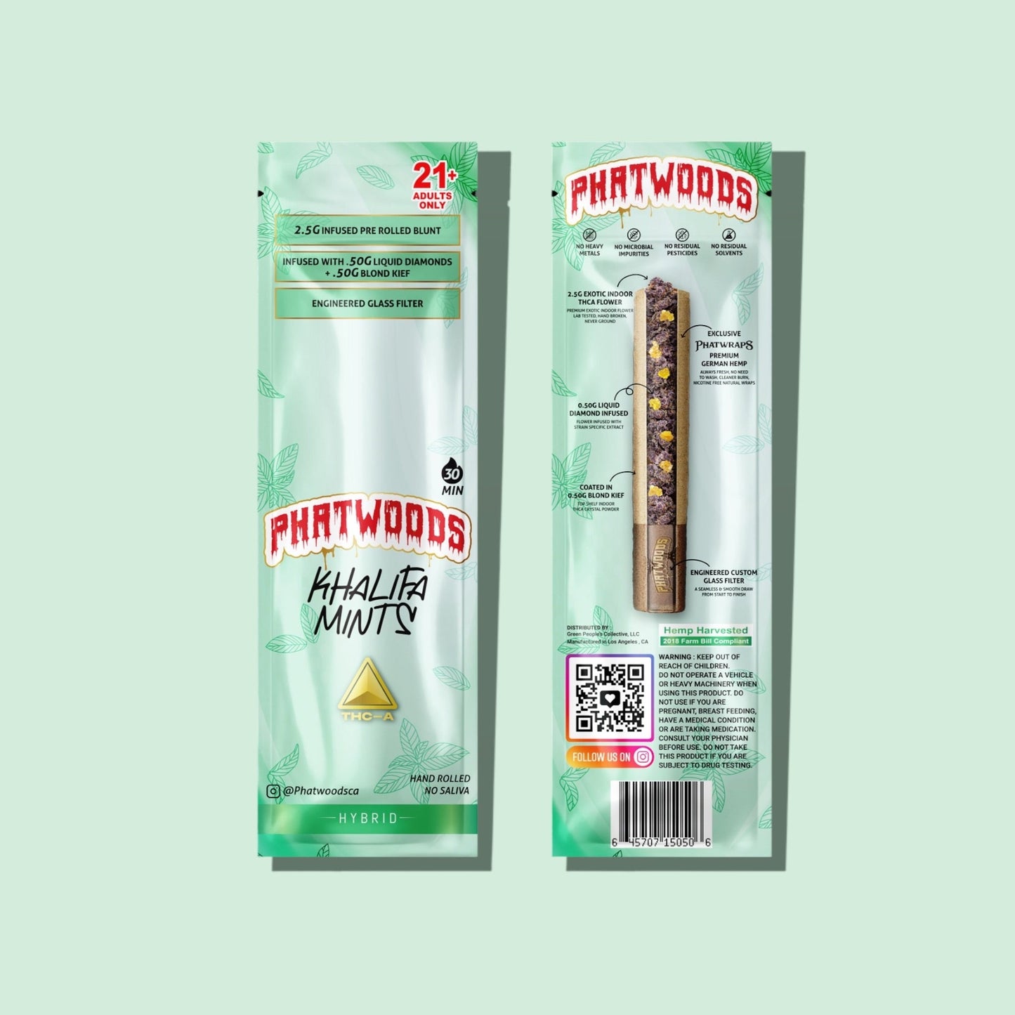 PHATWOODS 3.5Gram THC-A Infused PreRoll Cigars.