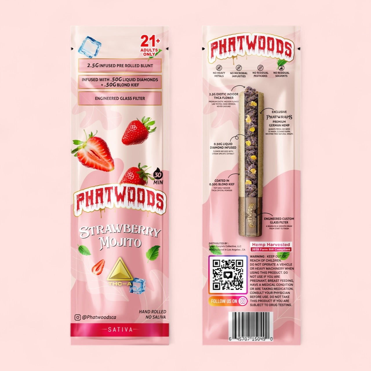 PHATWOODS 3.5Gram THC-A Infused PreRoll Cigars.